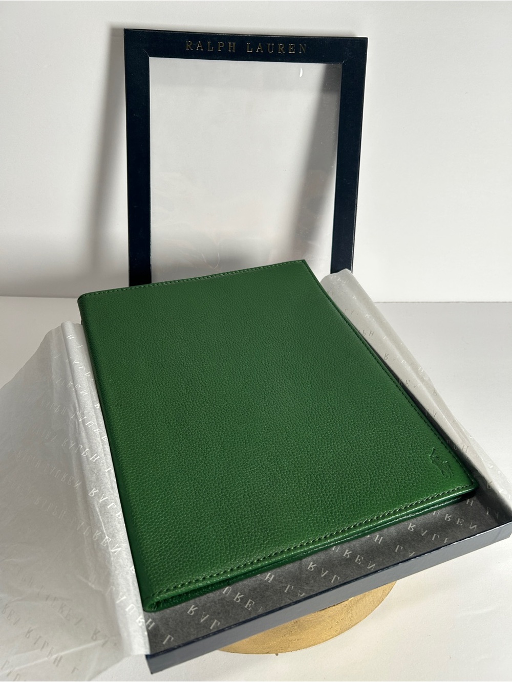Ralph Lauren green Leather iPad cover
